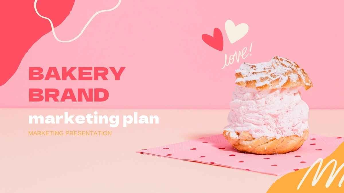Cute Pink Bakery Brand Marketing Plan Slides Preview