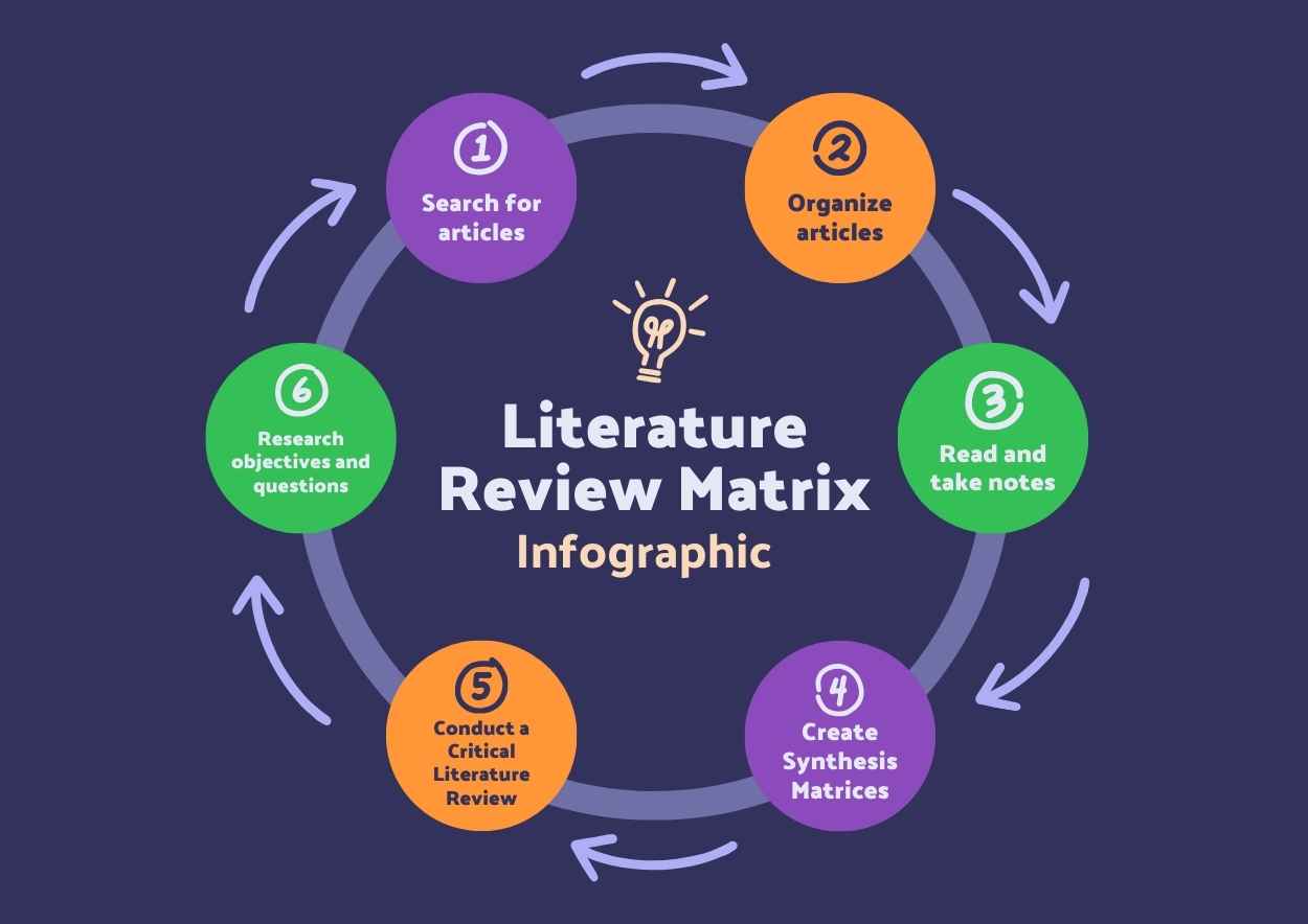 Playful Literature Review Matrix Infographic Preview