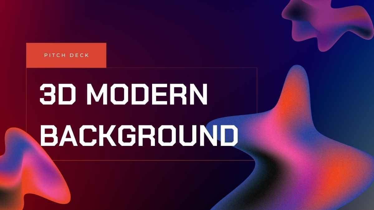 Red and Purple 3D Modern Background Pitch Deck Preview