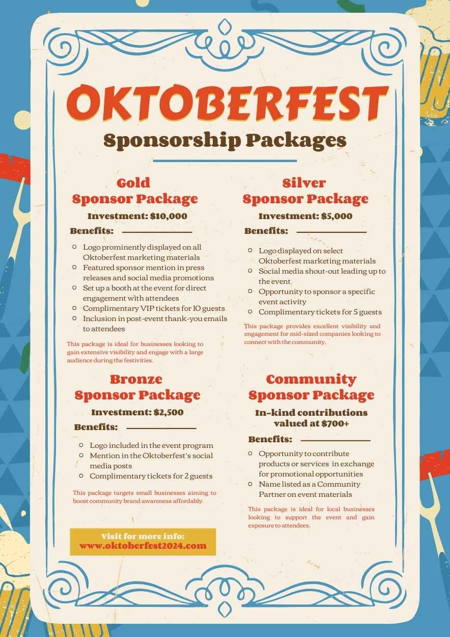 Retro Oktoberfest Sponsorship Packages Preview