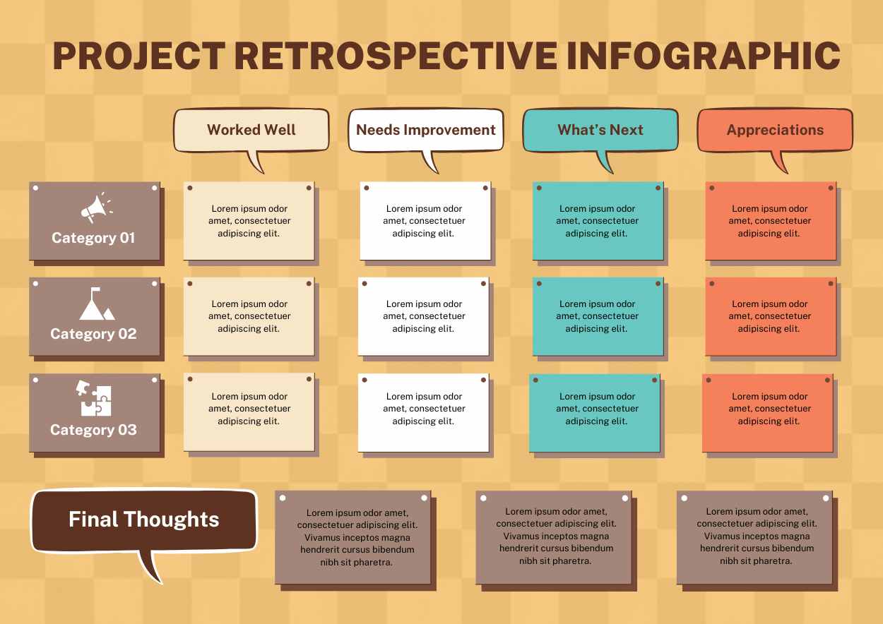 Retro Project Retrospective Infographic Preview