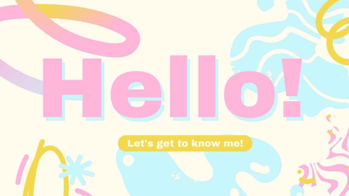 Self Introduction for School Students Pink and Blue Pastel Slides Preview