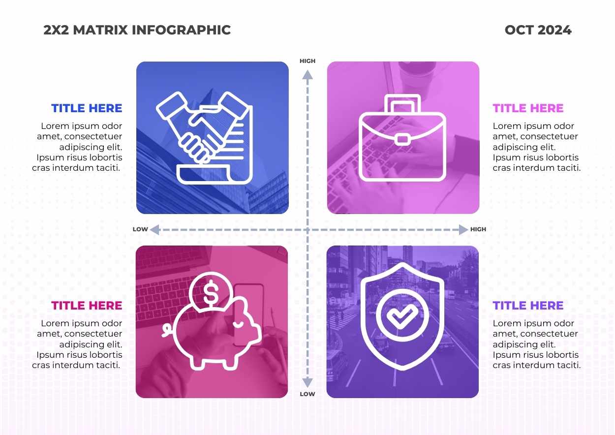 Simple 2X2 Matrix Infographic Preview