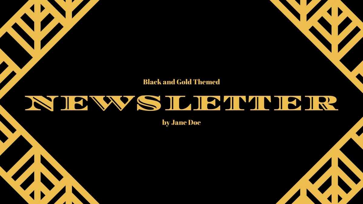 Simple Art Deco Newsletter Slides Preview
