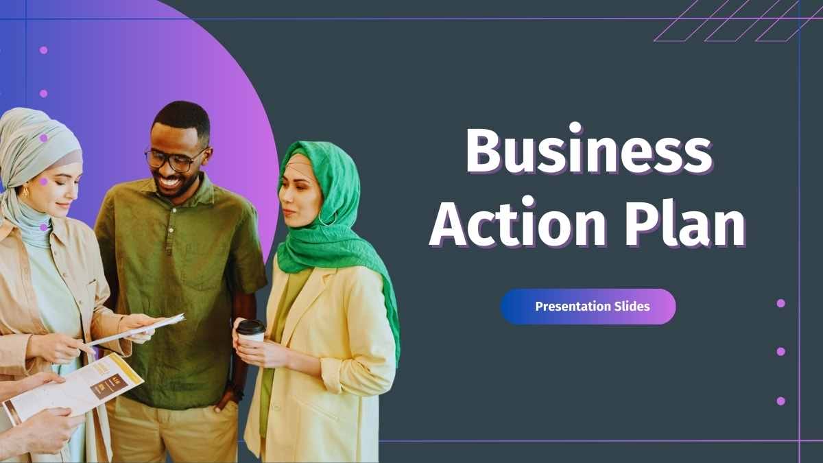 Simple Business Action Plan Slides Preview