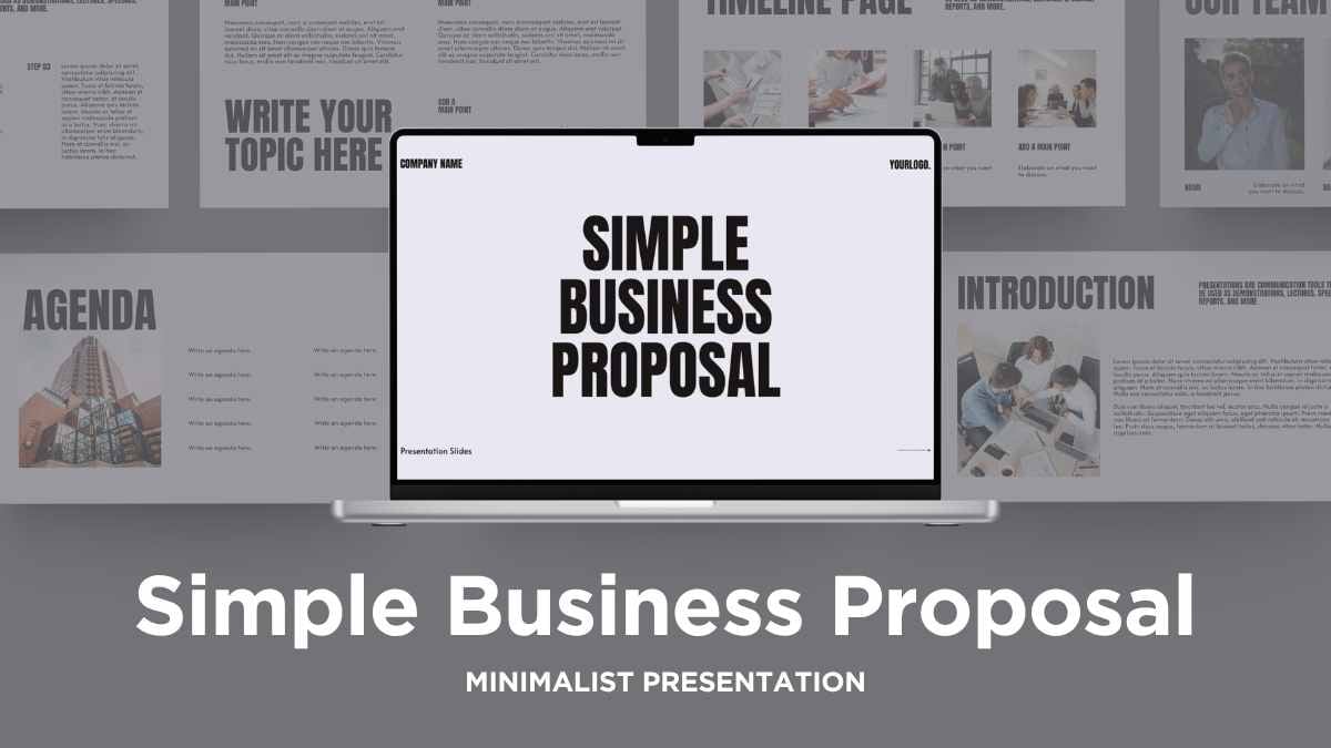 Simple Business Proposal Slides Preview