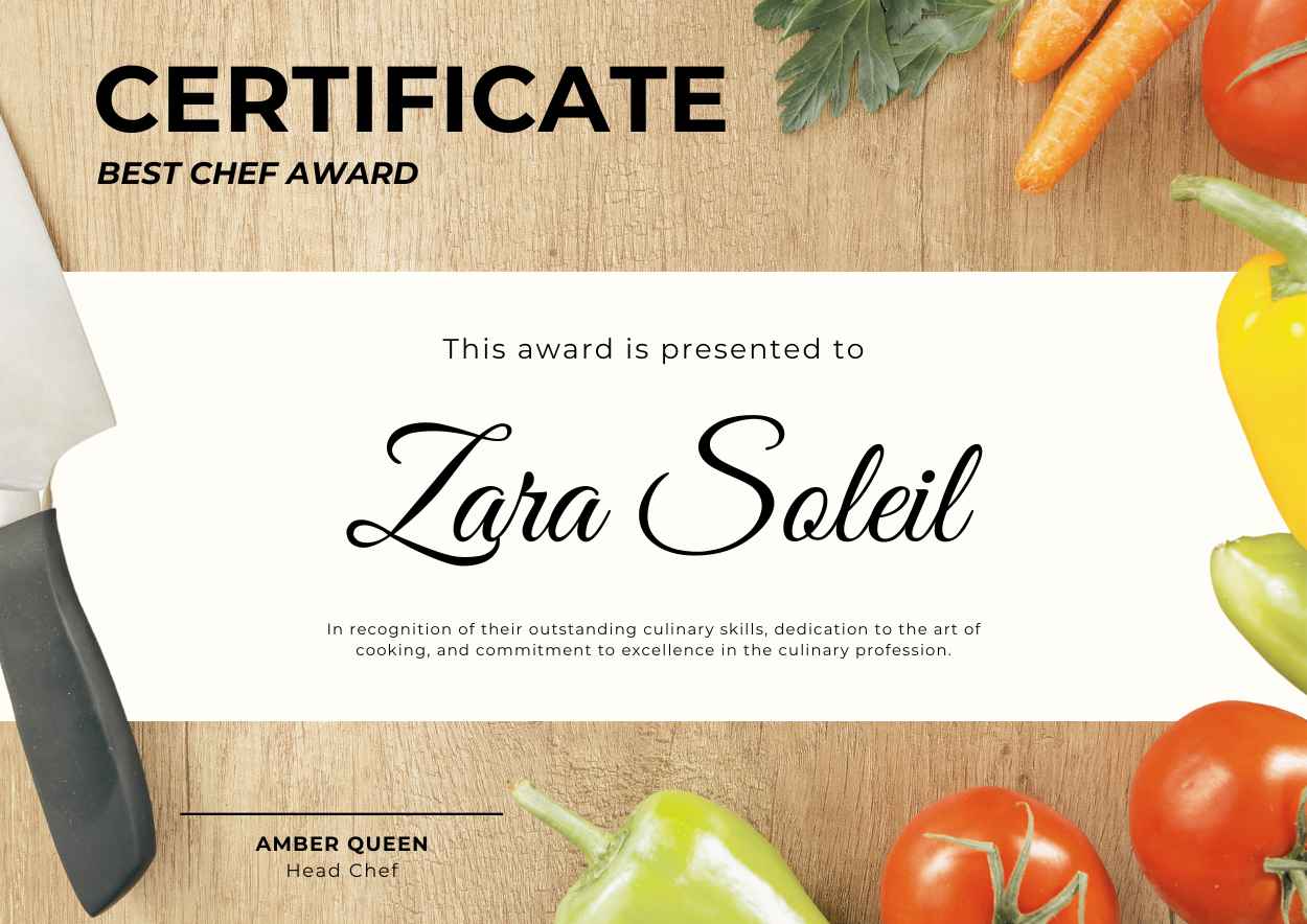 Simple Chef Certificates Preview