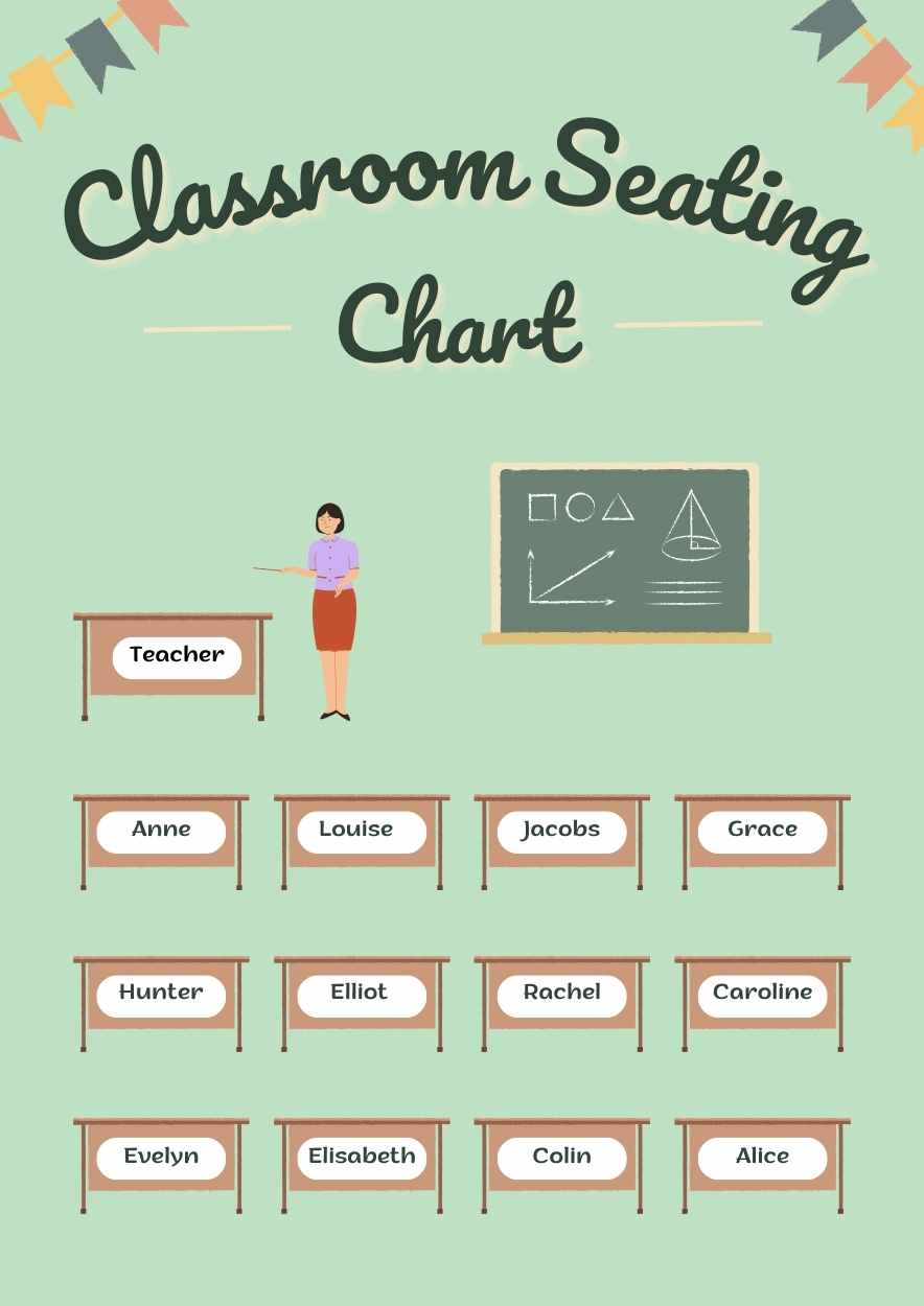 Simple Classroom Seating Chart Poster Preview