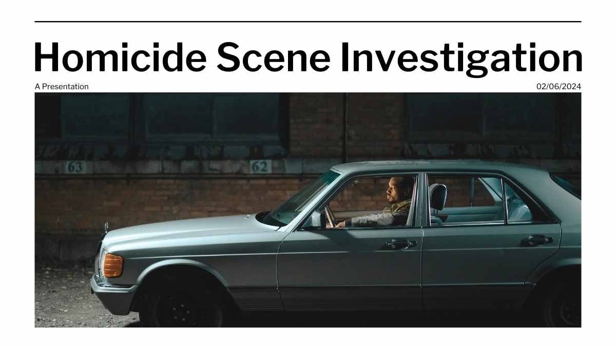 Simple Clean Homicide Scene Investigation Slides Preview