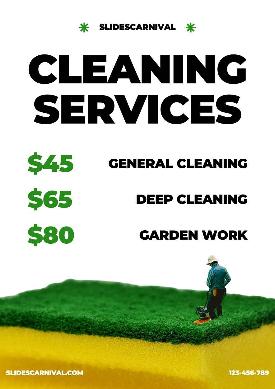 Simple Cleaning Services Advertising Flyer Preview