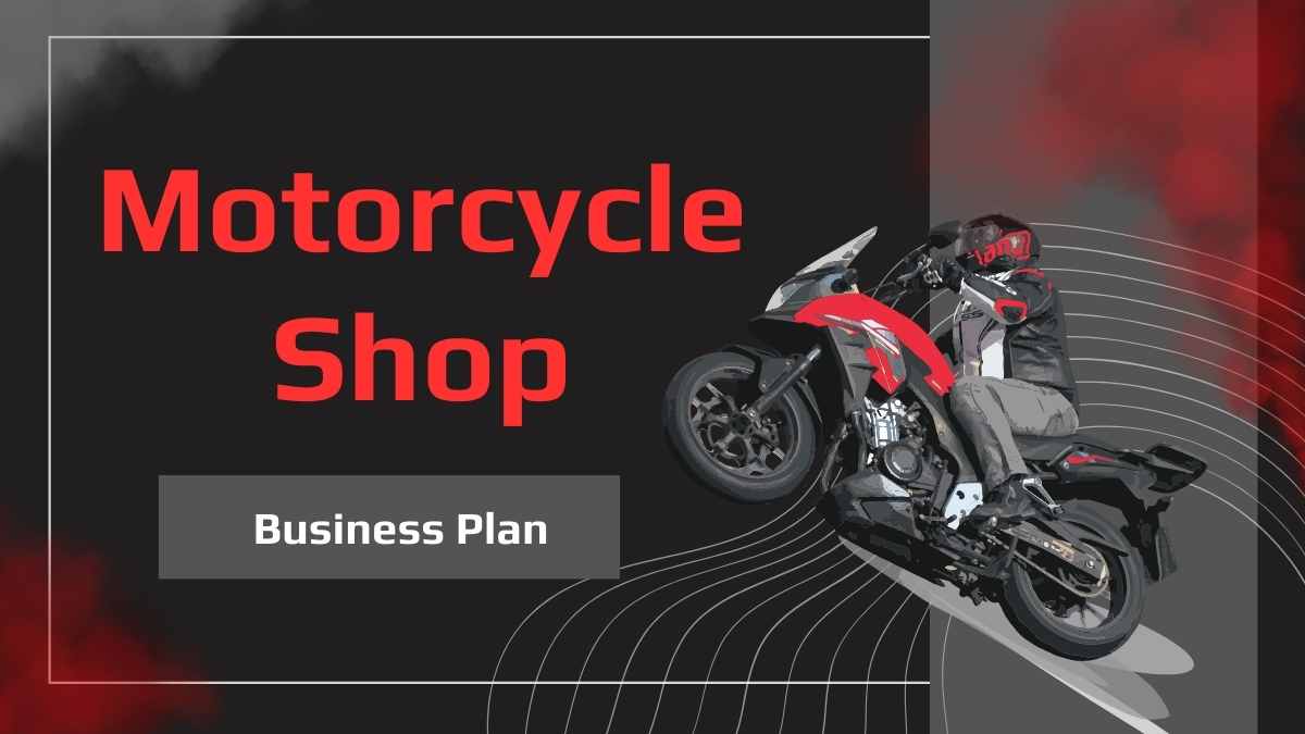 Simple Dark Motorcycle Shop Business Plan Preview