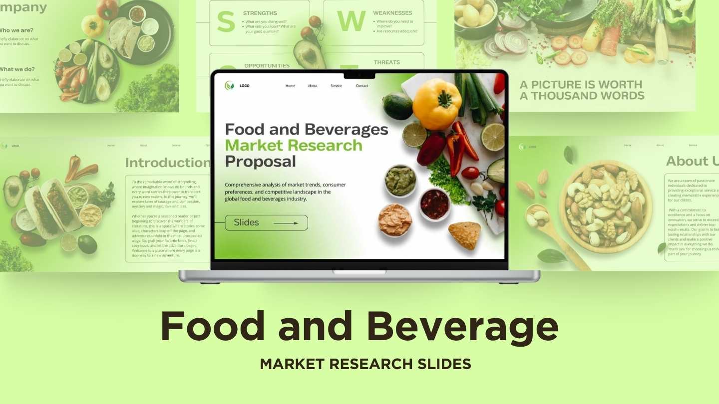 Simple Food and Beverages Market Research Proposal Slides Preview