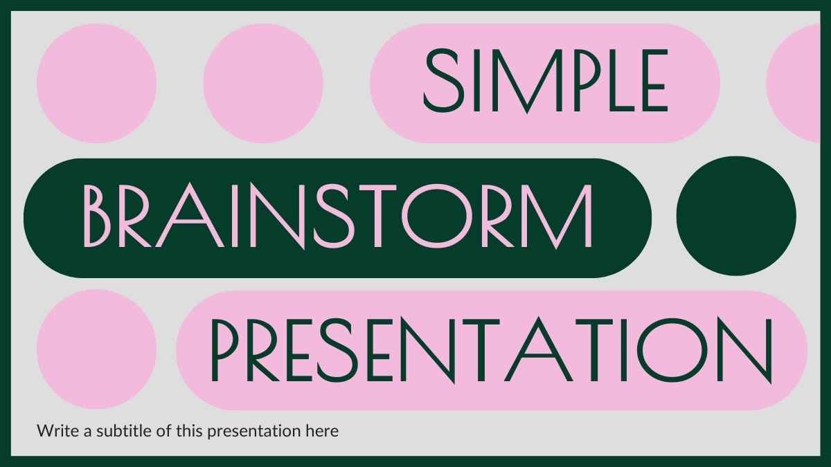 Simple Geometric Pink Brainstorm Slides Preview