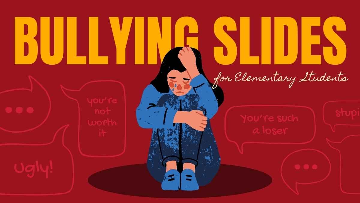 Simple Illustrated Bullying Slides for Elementary Students Preview