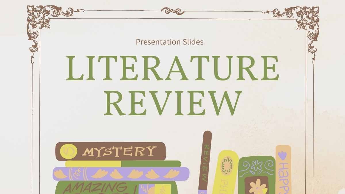 Simple Illustrated Literature Review Slides Preview