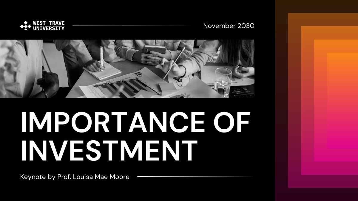 Simple Importance Of Investment Lesson Slides Preview