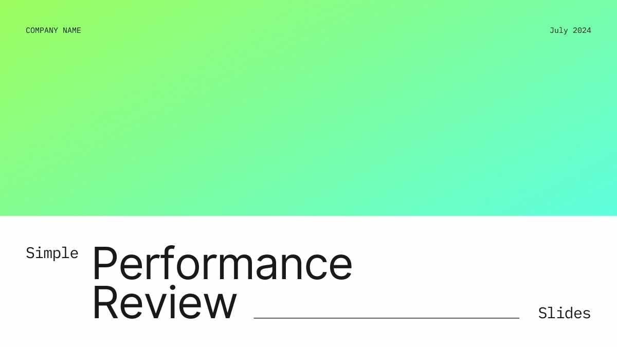 Simple Performance Review Slides Preview