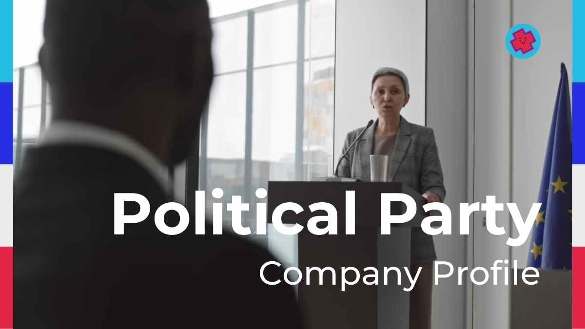 Simple Political Party Company Profile Slides Preview