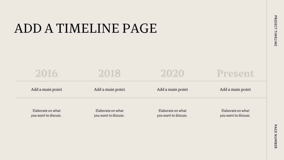 Simple Project Timeline Slides Preview