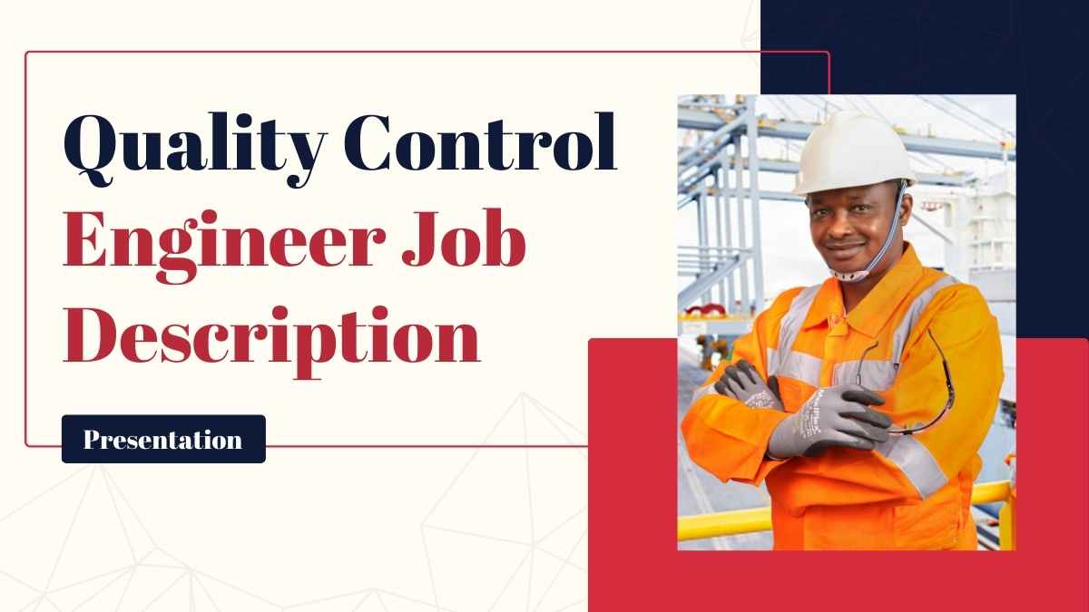 Simple Quality Control Engineer Job Description Slides Preview