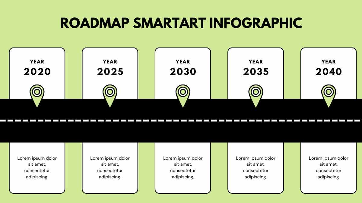 Simple Roadmap SmartArt Infographic Preview