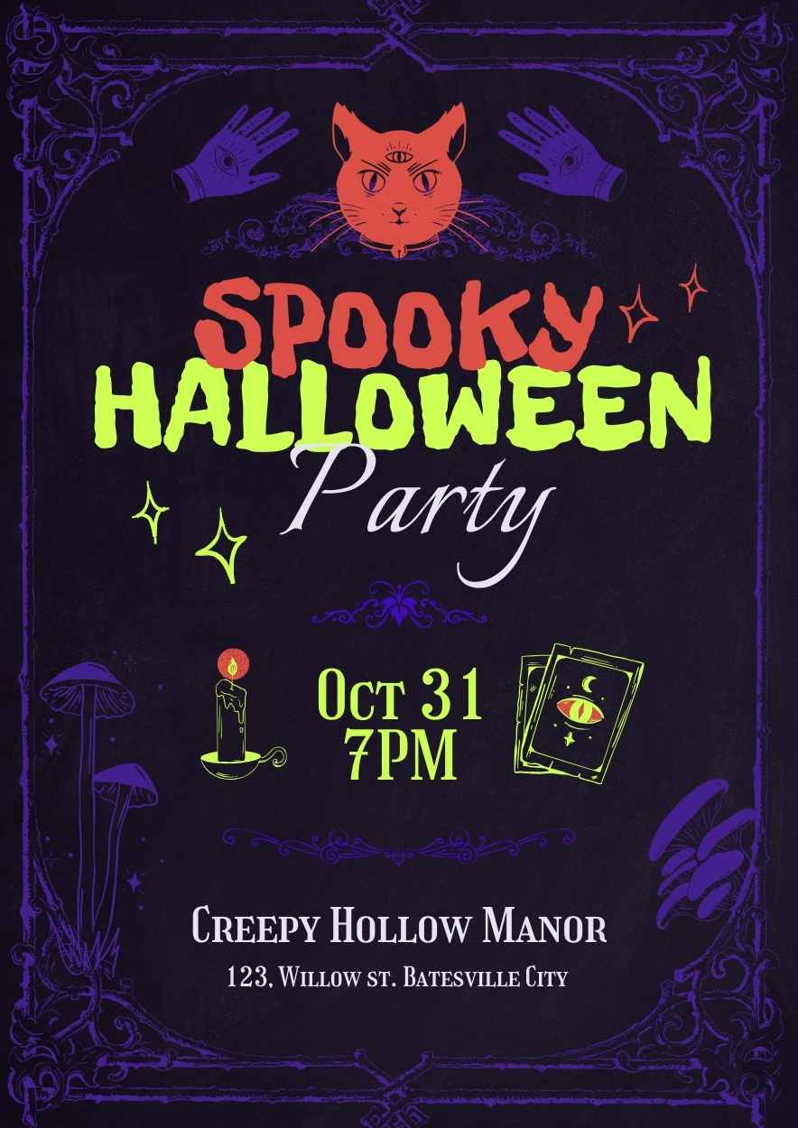 Spooky Halloween Party Poster Preview