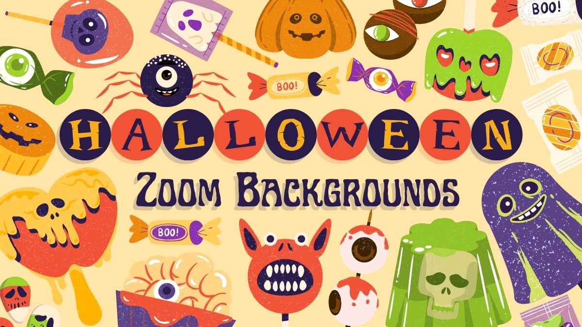 Spooky Halloween Zoom Backgrounds Slides Preview