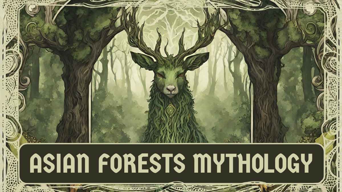 Tarot Card Style Asian Forests Mythology Slides Preview