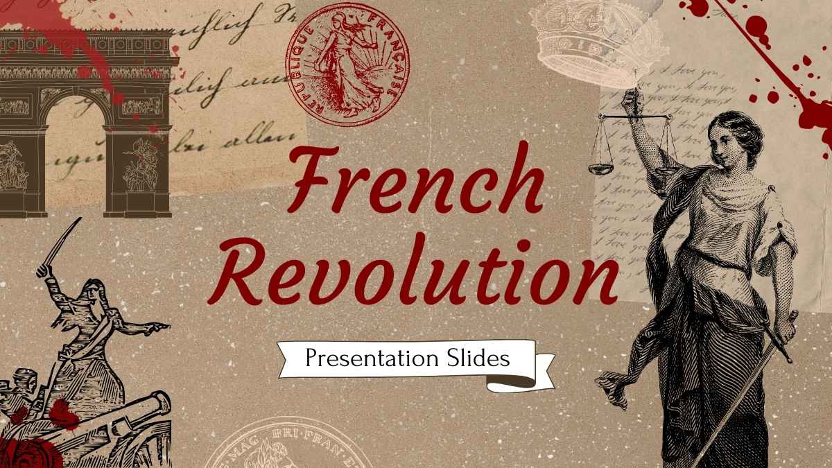 Vintage French Revolution Slides Preview