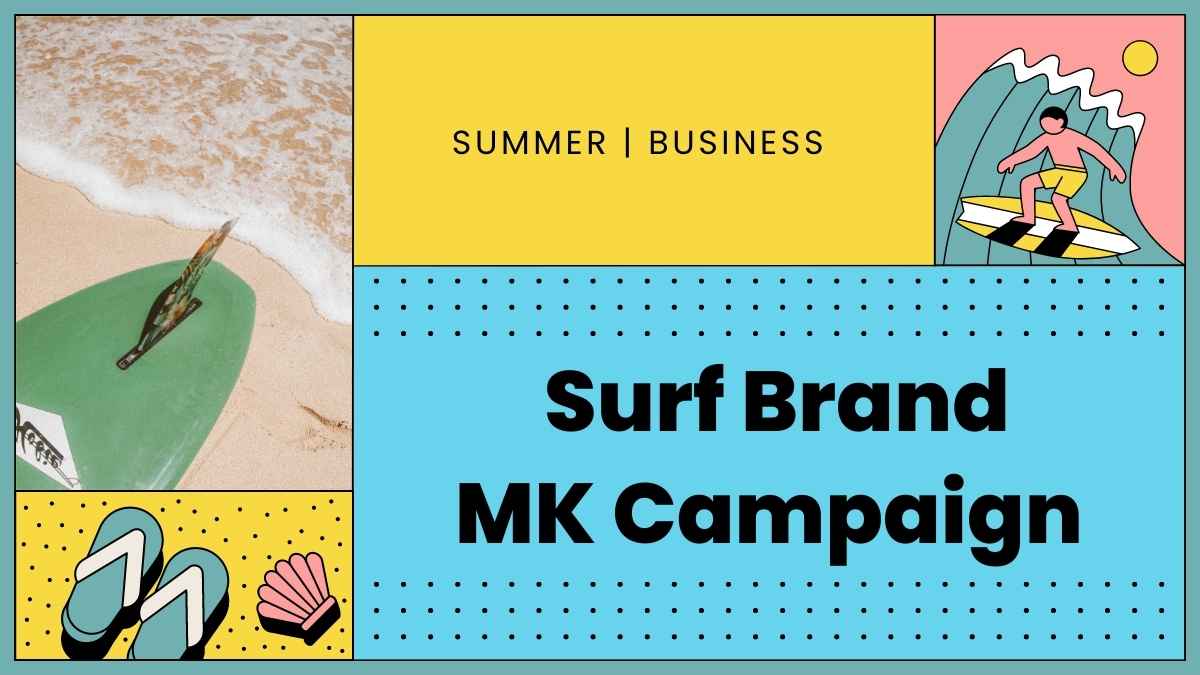 Retro Surf Brand Marketing Slides Preview